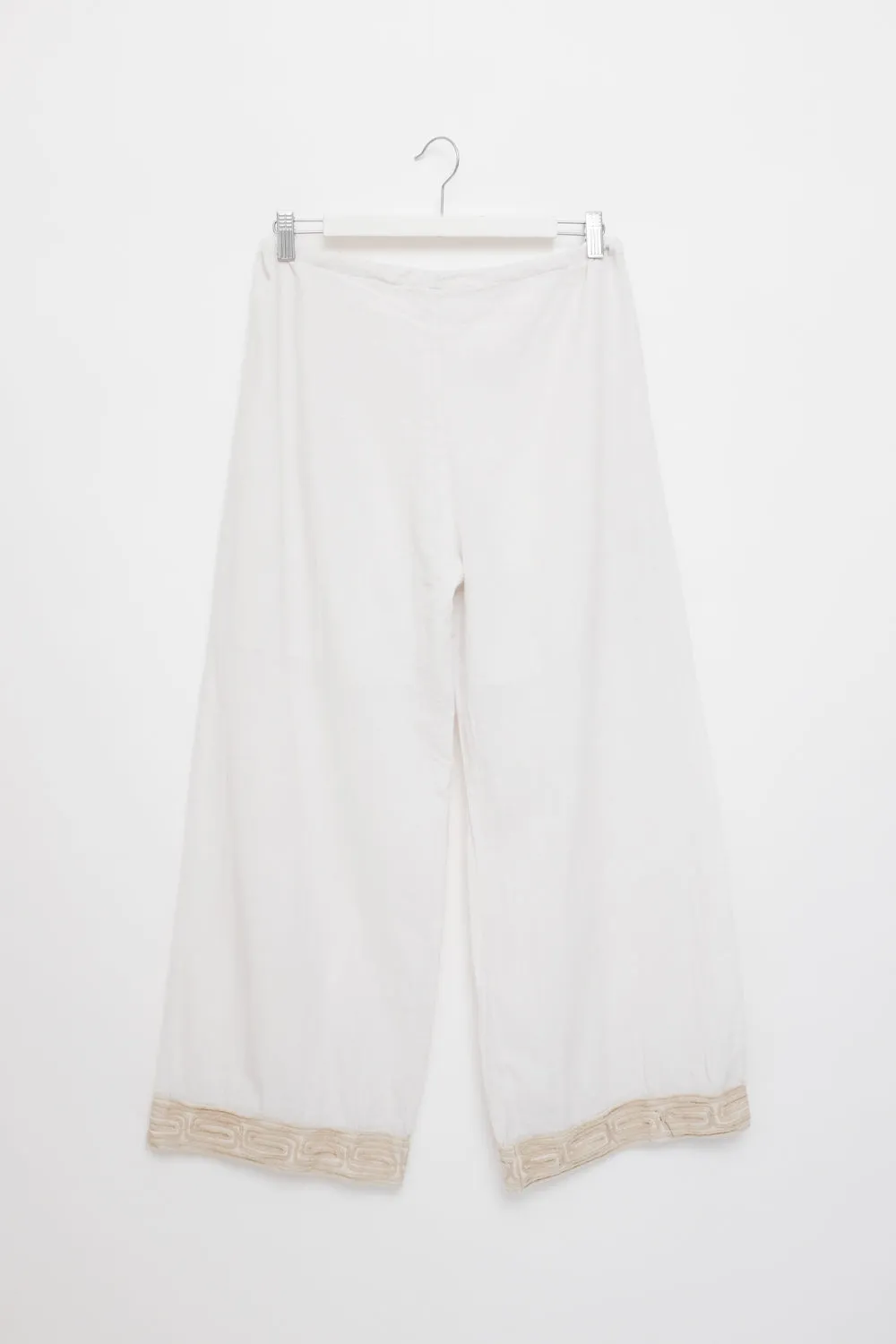 0058_COTTON WIDE LEG WHITE PANTS