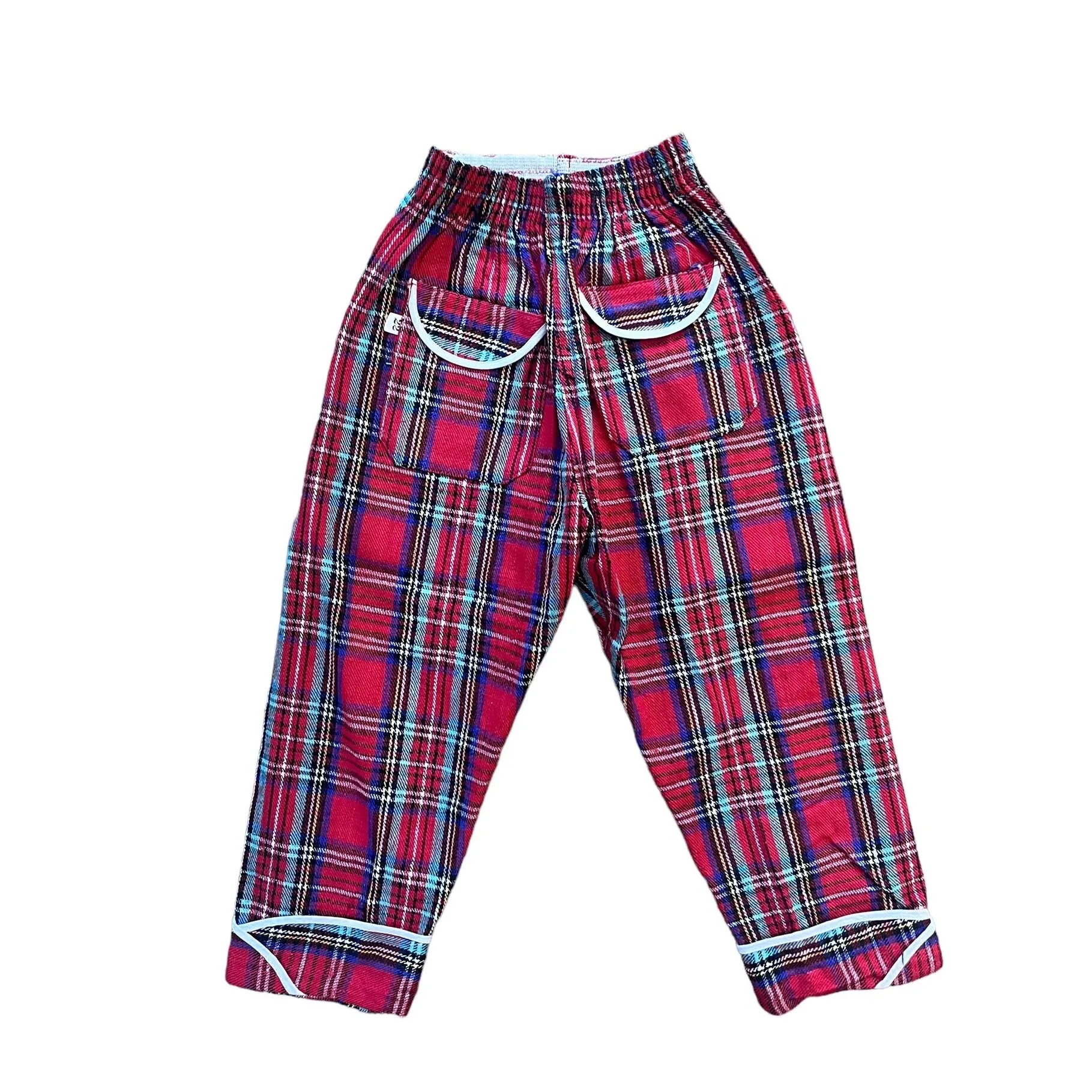 1960's  Red Tartan Baby / Toddler Bottoms / 3-4Y