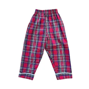 1960's  Red Tartan Baby / Toddler Bottoms / 3-4Y