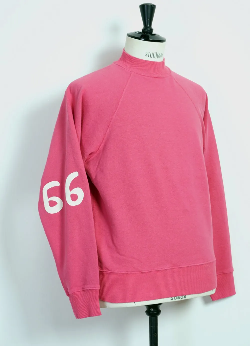 1966 FLEECE | Raglan Mock Neck Sweater | Pink