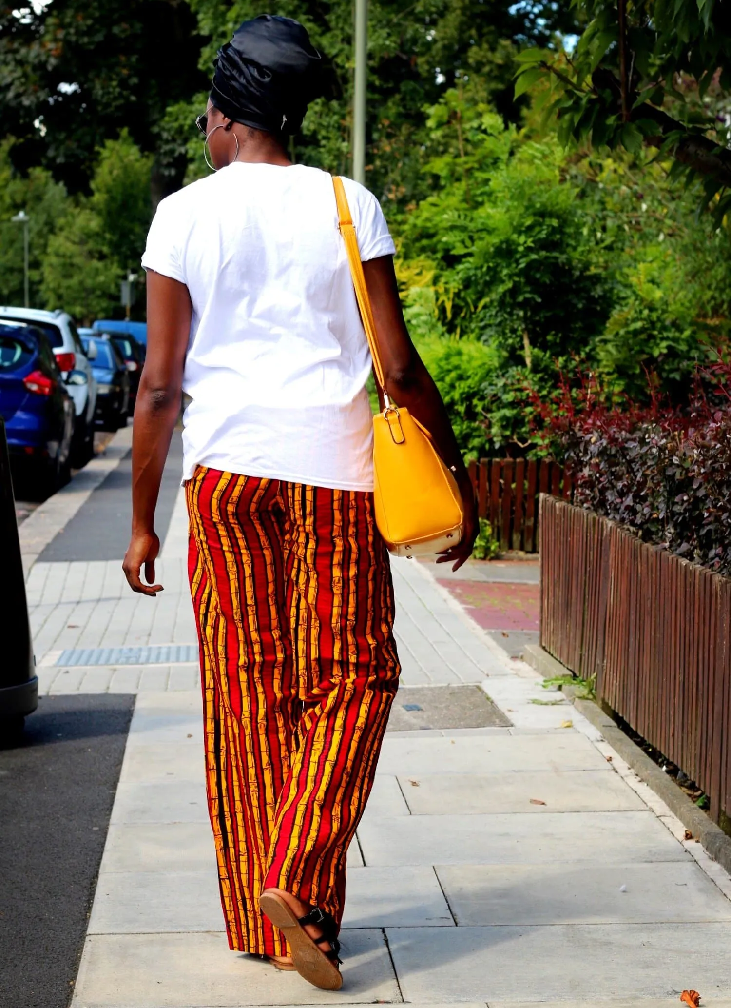 African Print Ankara Pallazo Trousers - Red