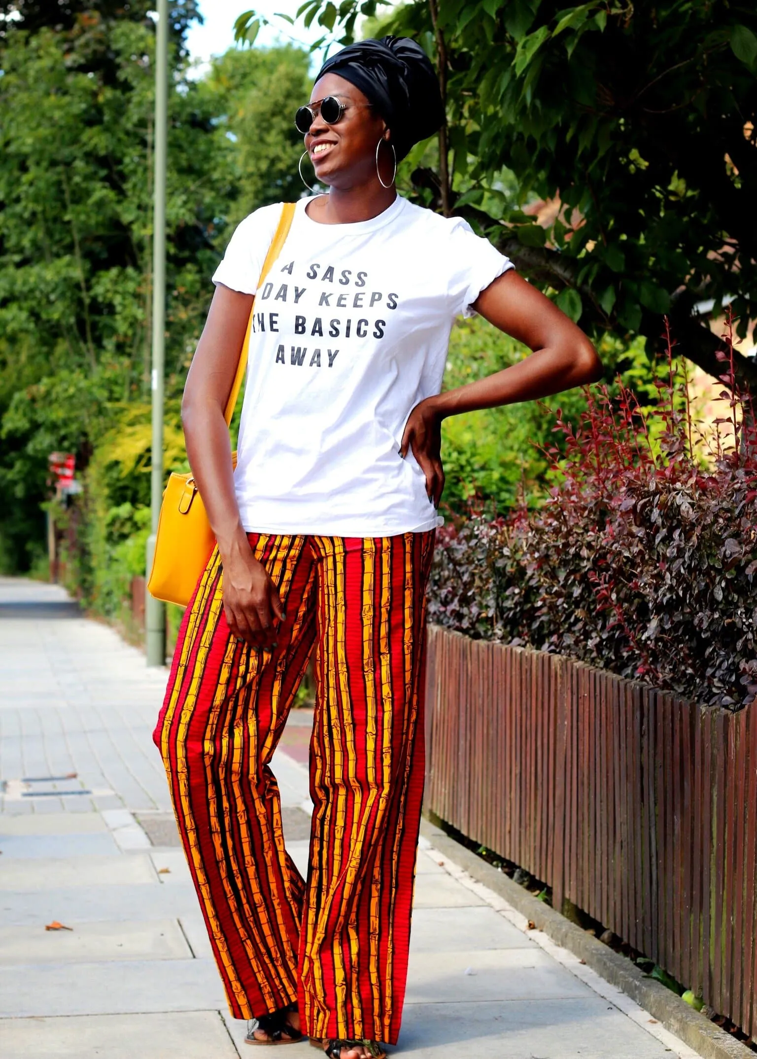 African Print Ankara Pallazo Trousers - Red