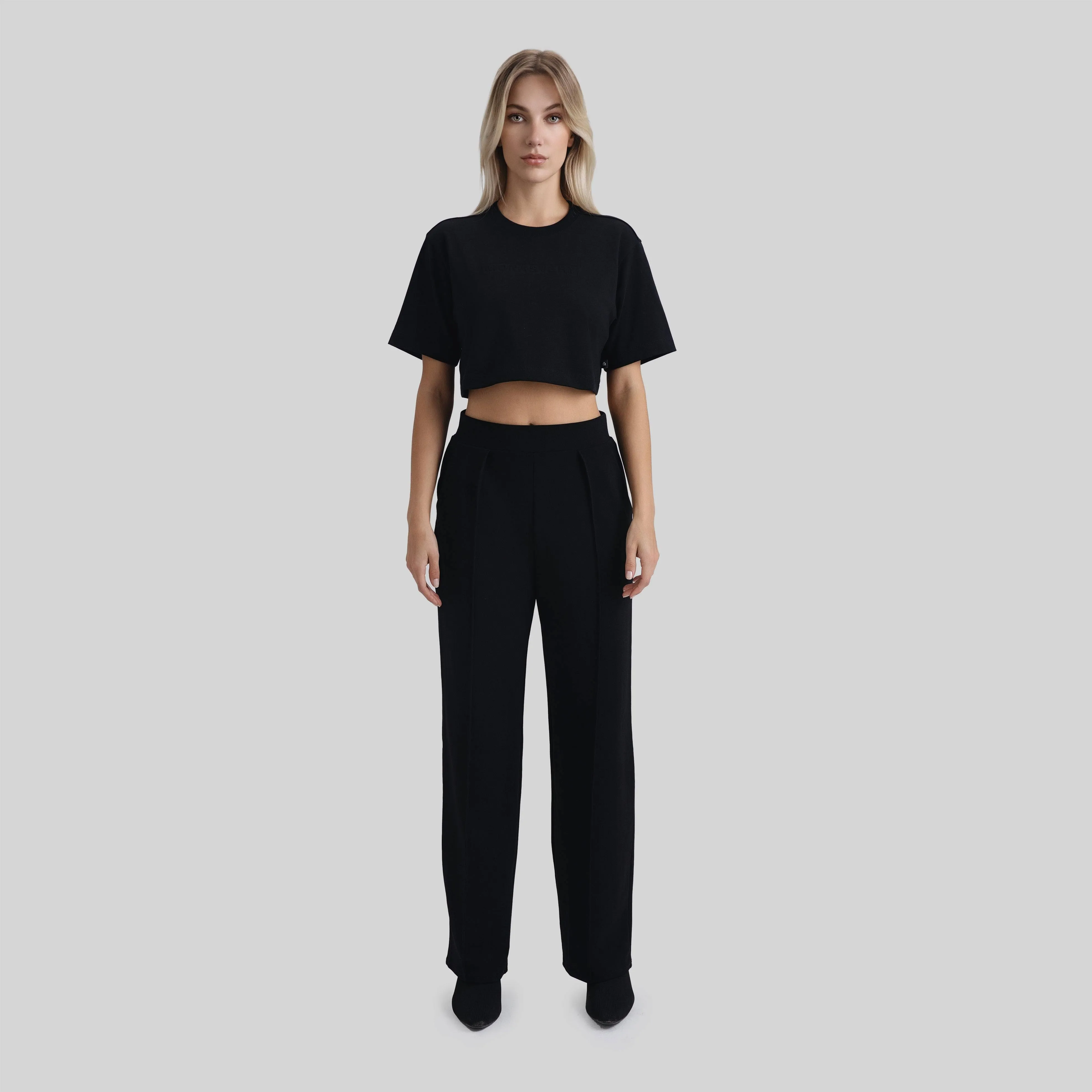 ALAIN CROP TOP BLACK