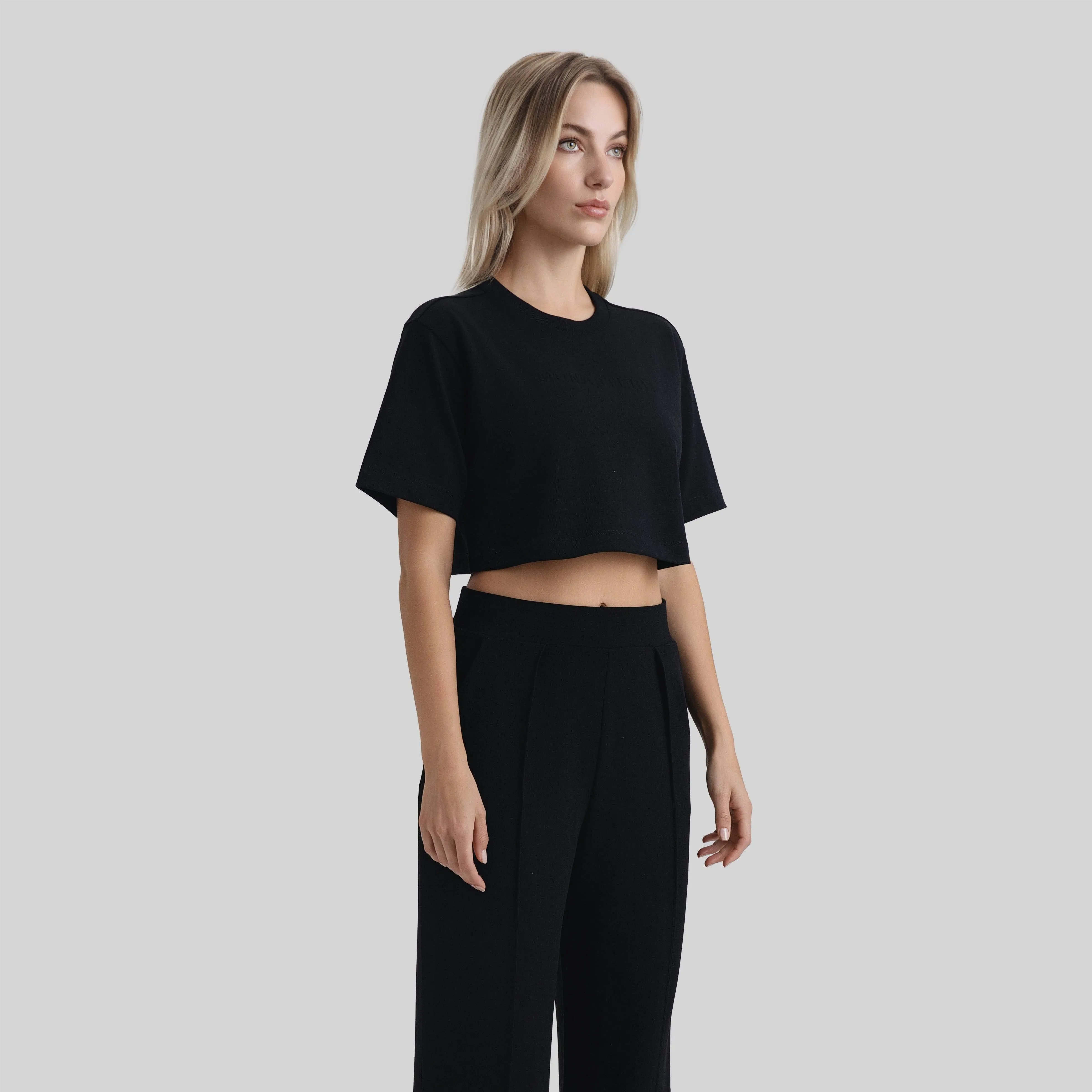 ALAIN CROP TOP BLACK