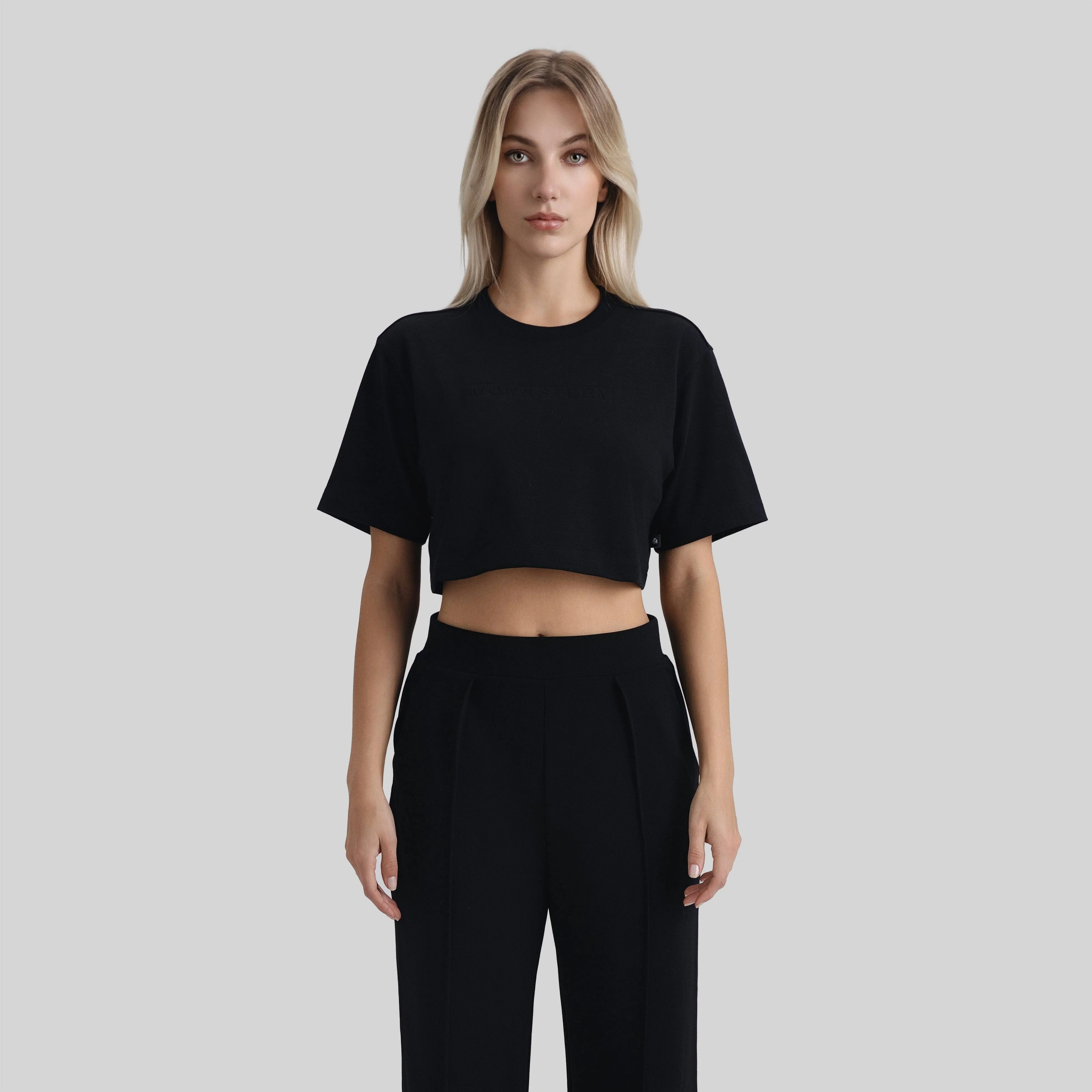 ALAIN CROP TOP BLACK