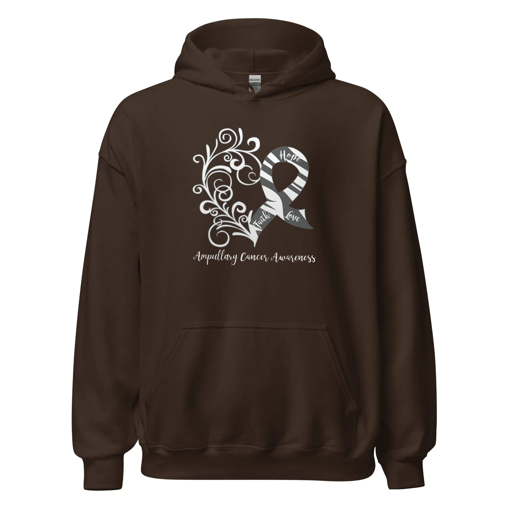 Ampullary Cancer Awareness Heart Hoodie (Several Colors Available)