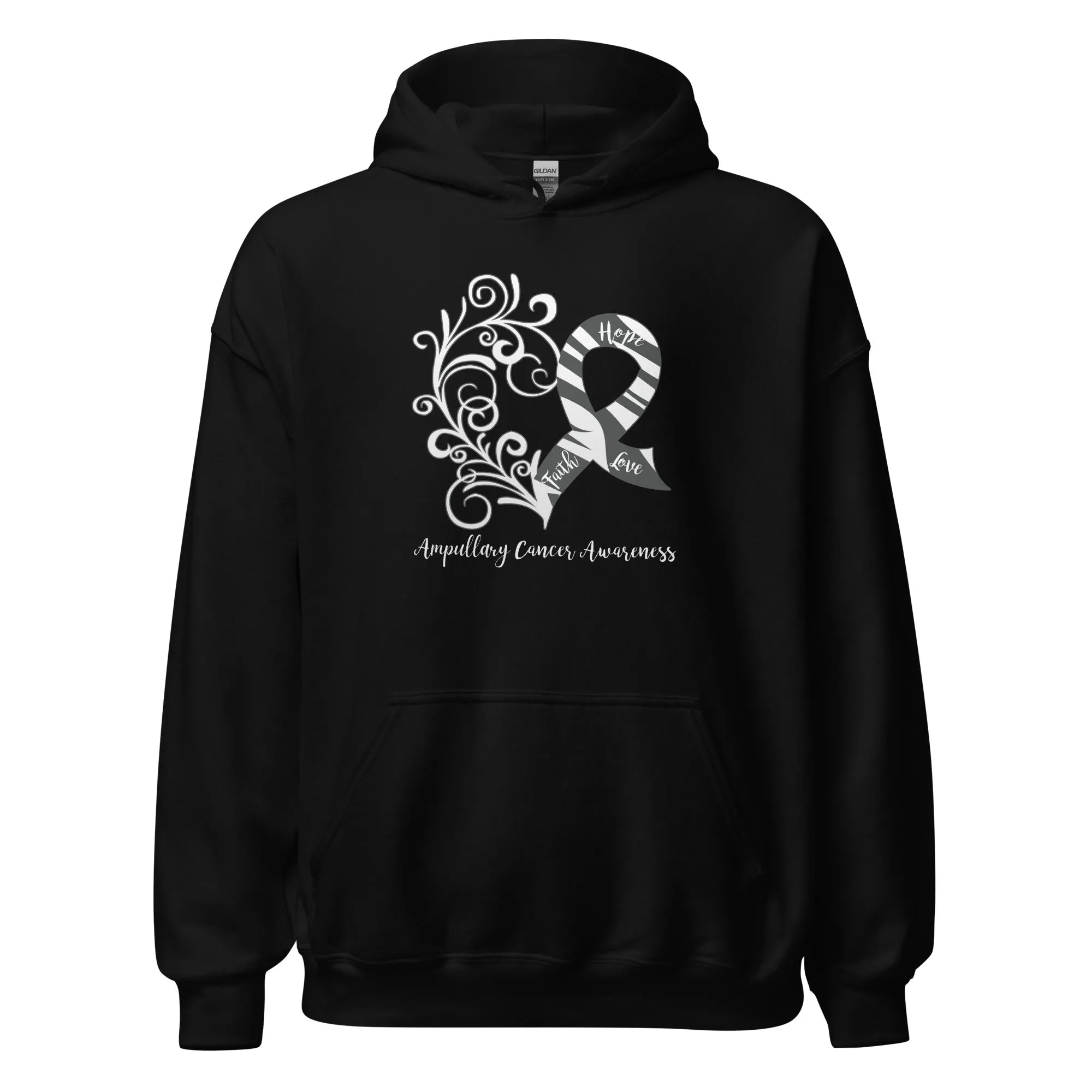 Ampullary Cancer Awareness Heart Hoodie (Several Colors Available)