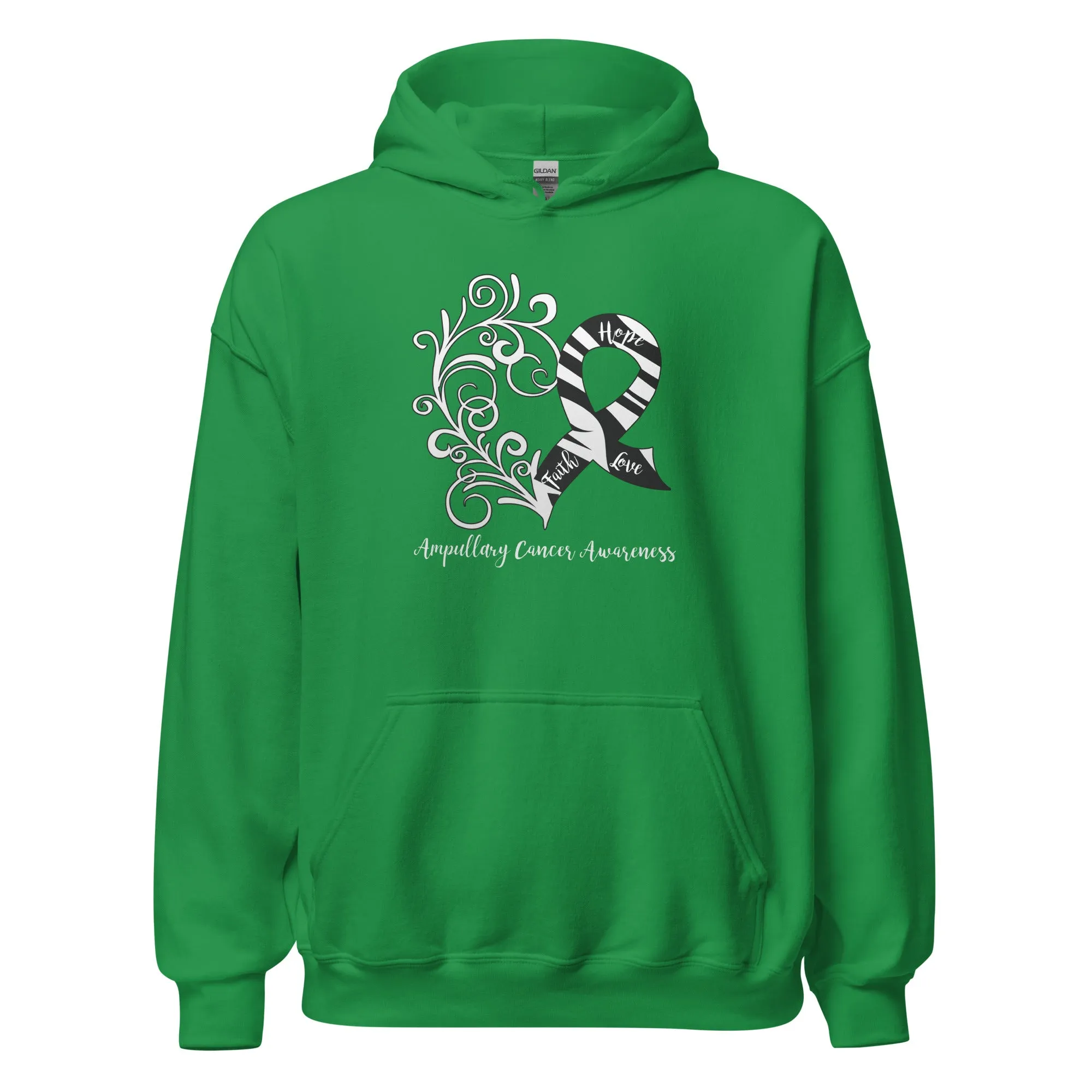 Ampullary Cancer Awareness Heart Hoodie (Several Colors Available)