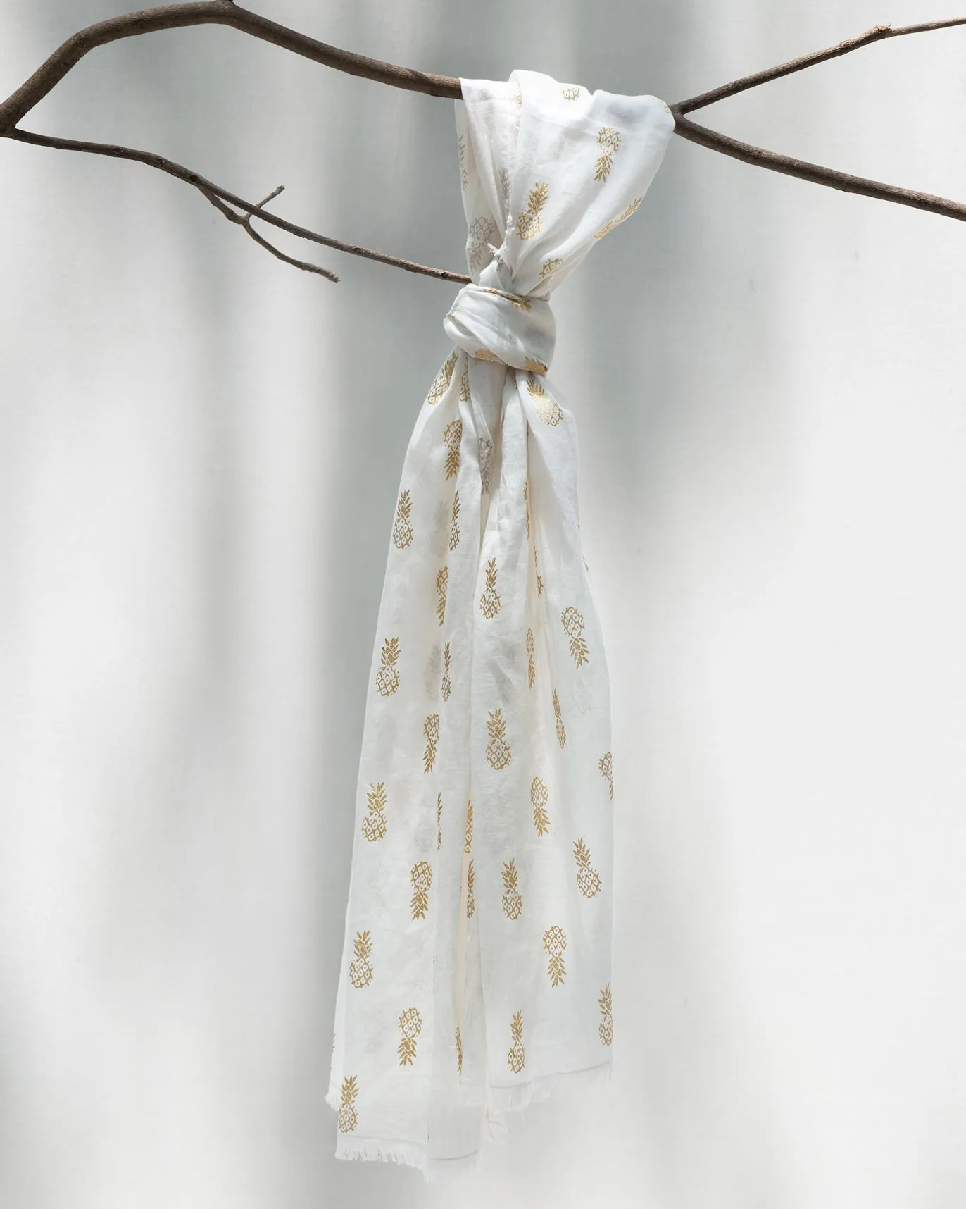 Ananas Scarf - White