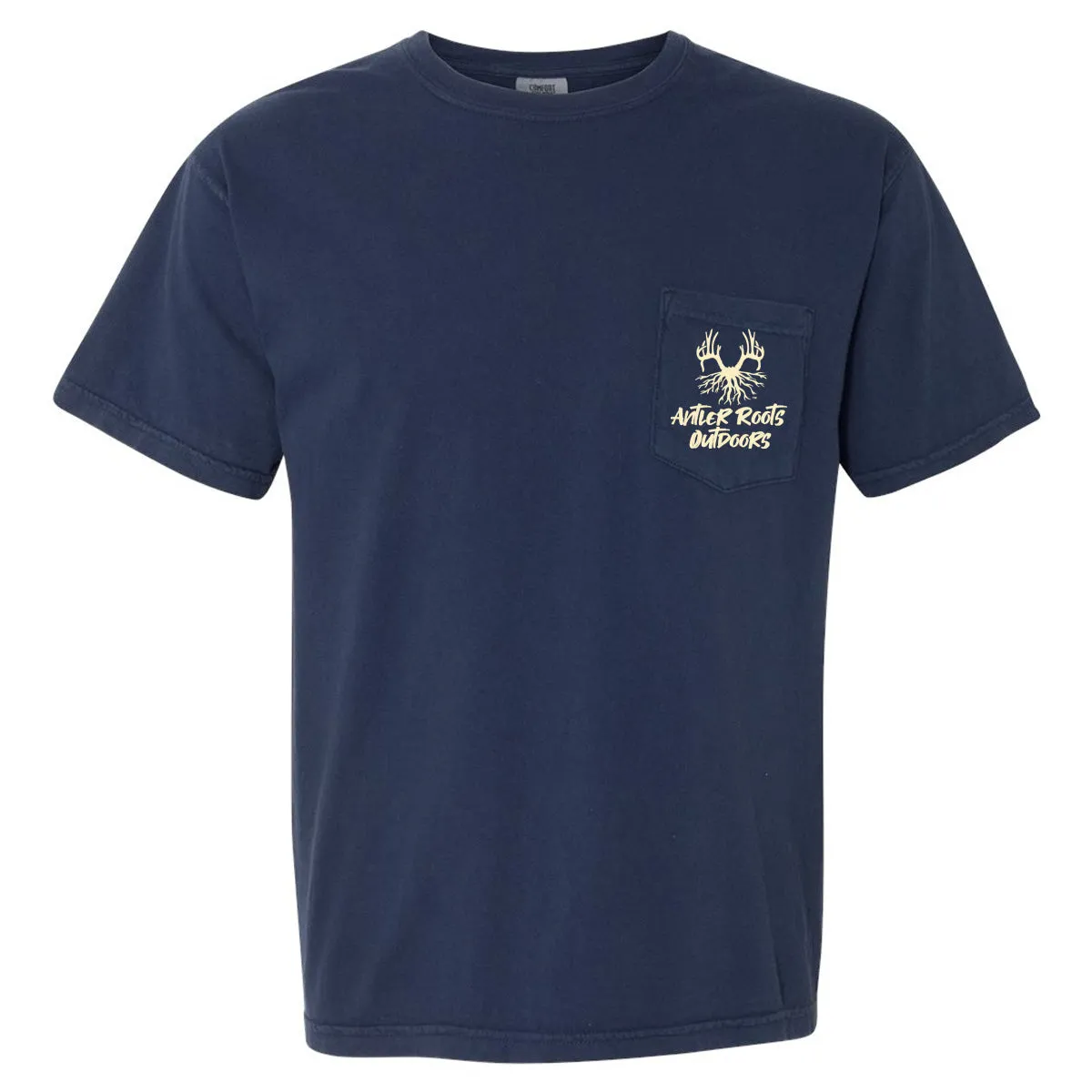 Antler Roots - Lab & Duck Arched - Comfort Color - True Navy (Tee/Hoodie/Sweatshirt)