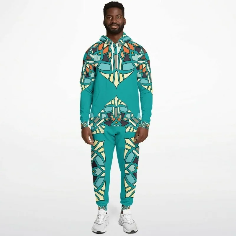 Athletic hoodie jogger combo - Portugal ornament design