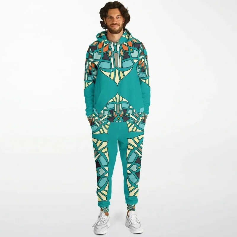 Athletic hoodie jogger combo - Portugal ornament design