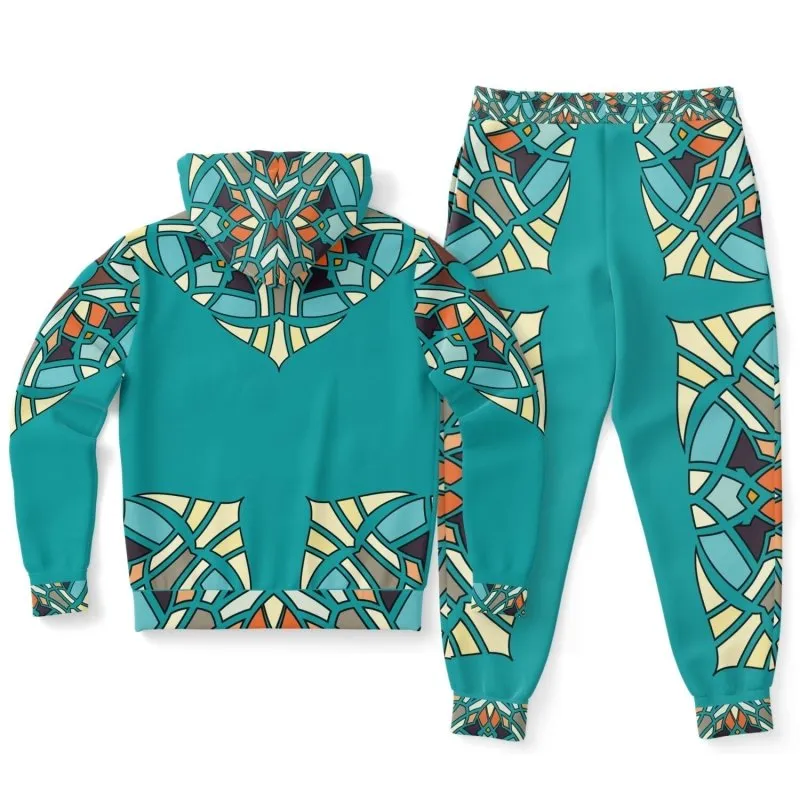 Athletic hoodie jogger combo - Portugal ornament design