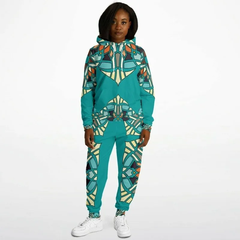 Athletic hoodie jogger combo - Portugal ornament design