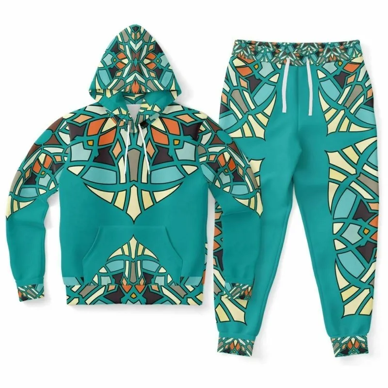 Athletic hoodie jogger combo - Portugal ornament design