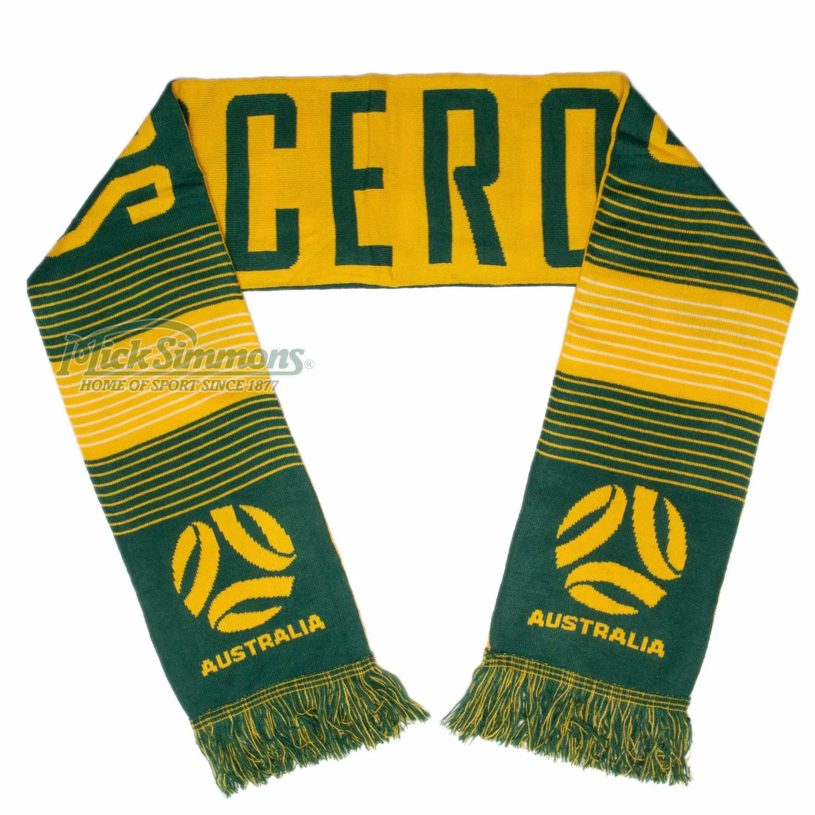 Australia Socceroos Linebreak Jacquard Scarf Football Soccer FFA Logo