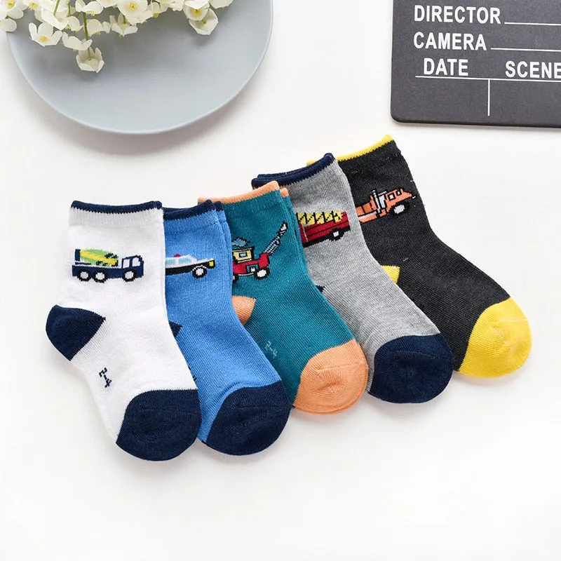 Autumn Cotton 10pieces Boys Socks for 4-9 Year kids