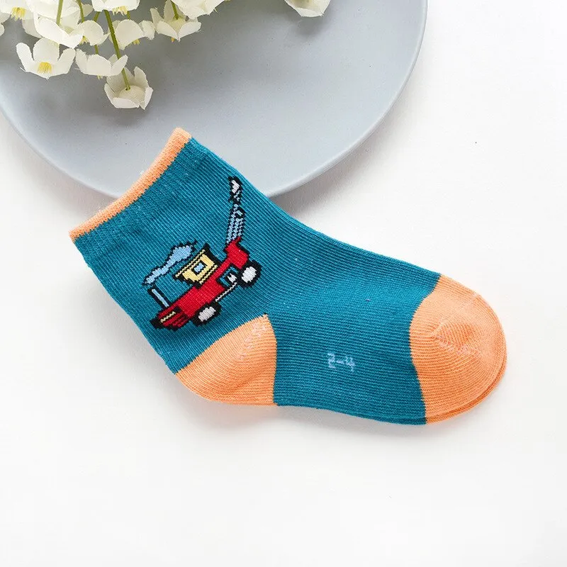 Autumn Cotton 10pieces Boys Socks for 4-9 Year kids