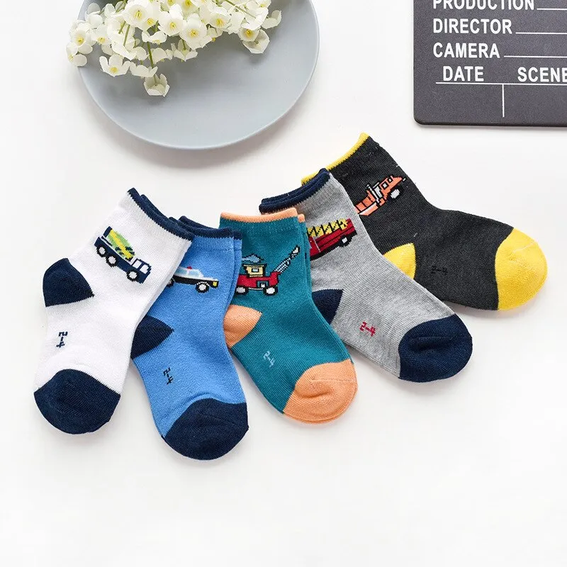 Autumn Cotton 10pieces Boys Socks for 4-9 Year kids