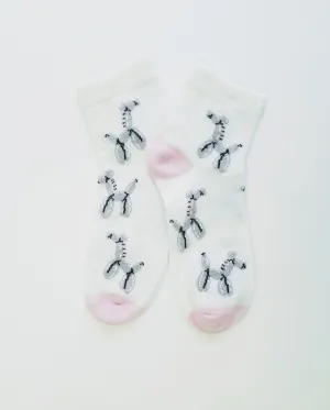 Balloon Animal Unicorn Low Crew Socks