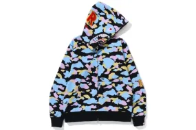 Bape New Multi Camo 2ND Shark Hoodie Black 001ZPJ201001MBLK