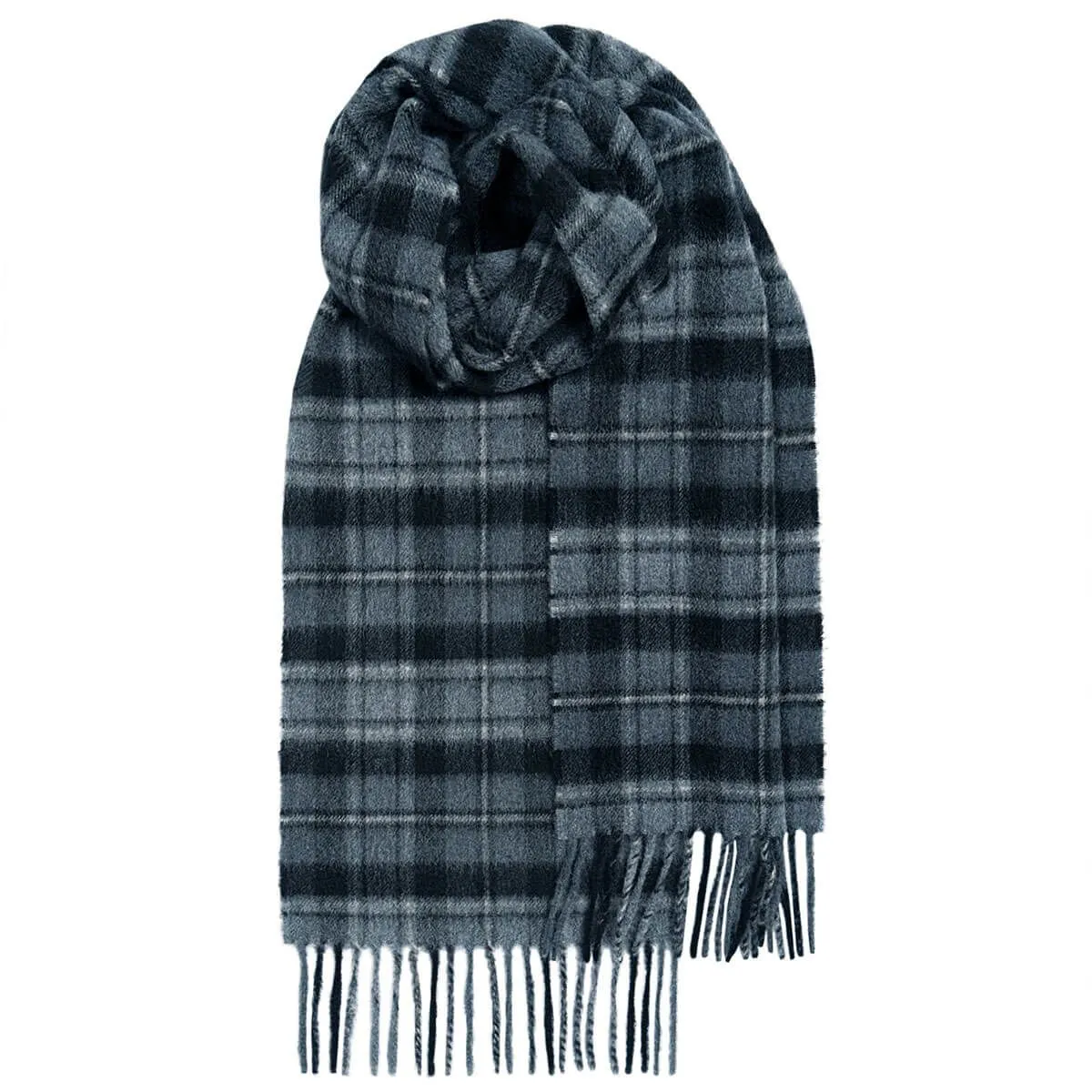 Beau Luxury Cashmere Scarf - Macrae Hunting Grey