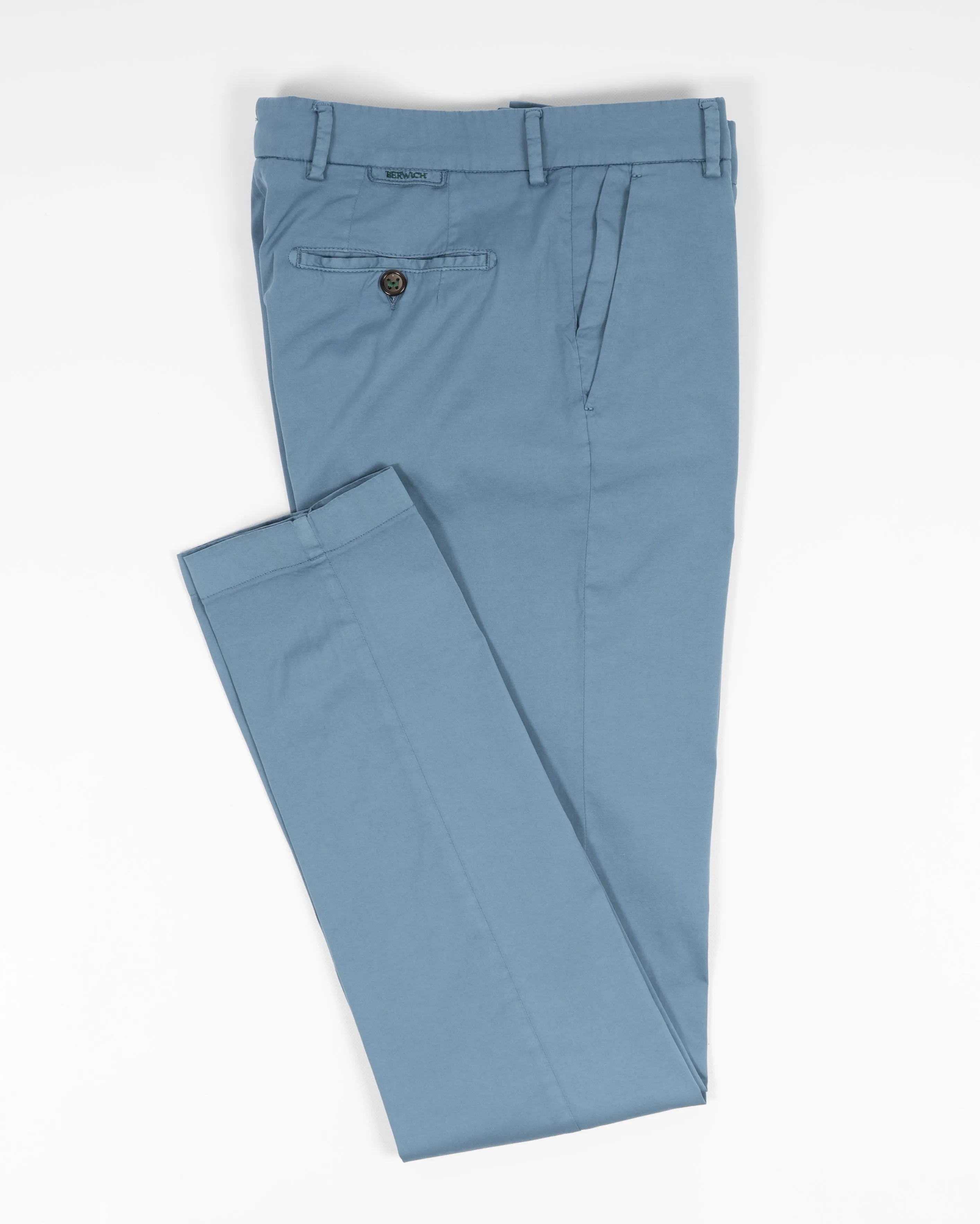 Berwich Morello Garment Dyed Chinos With Silk / Cartazucchero