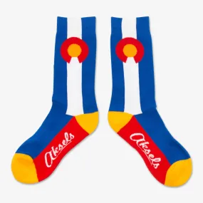 Big Kids Colorado Flag Crew Socks