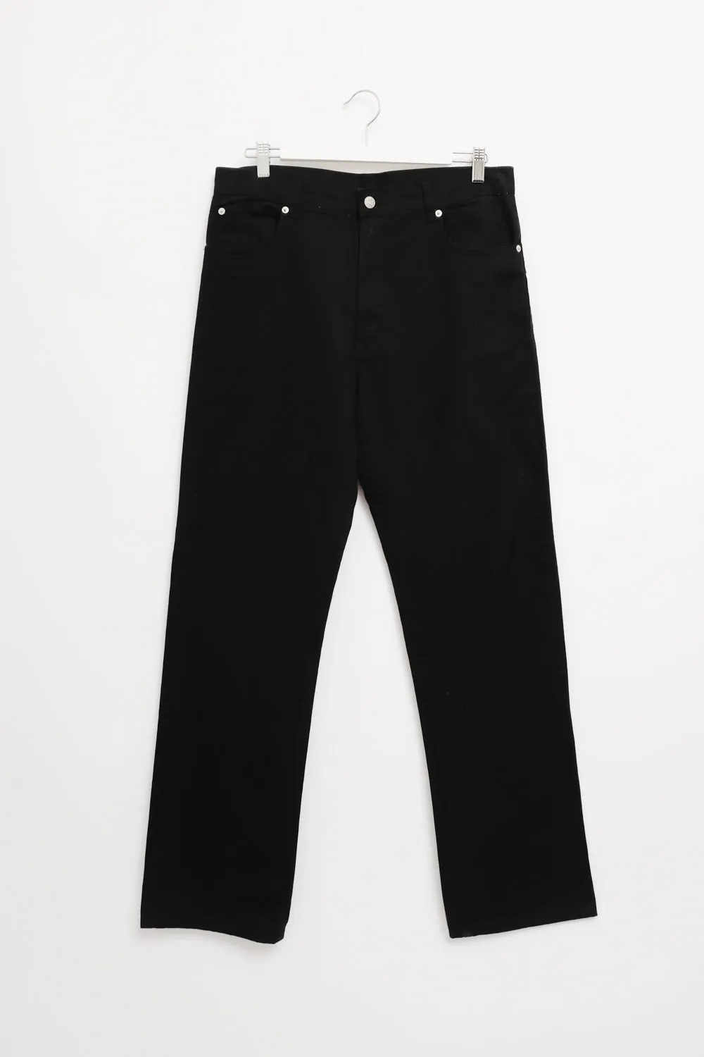 BLACK LONG DENIM PANTS