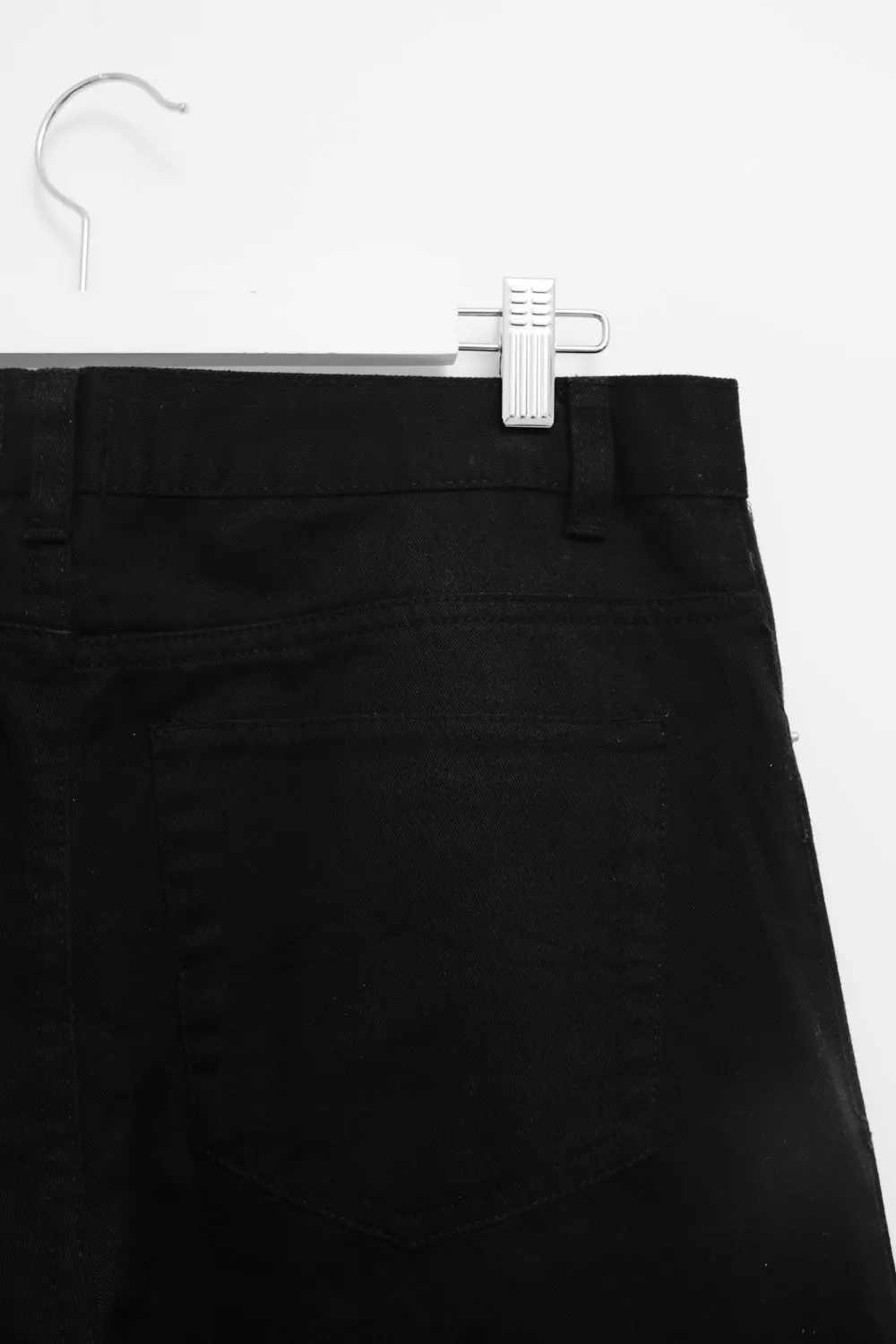 BLACK LONG DENIM PANTS