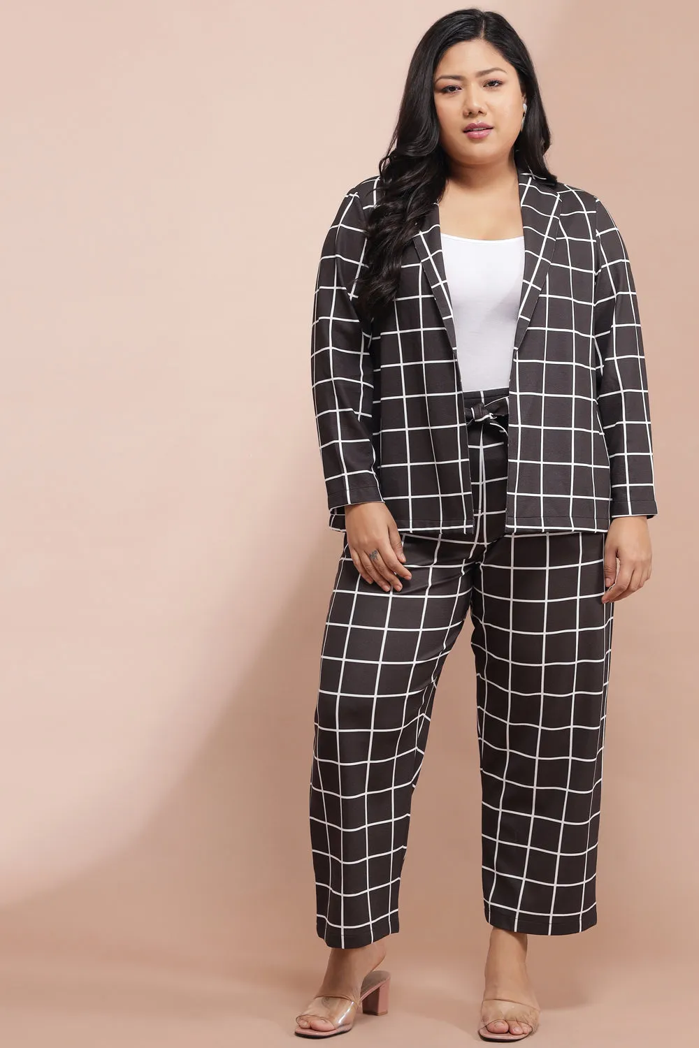 Black White Check Pants