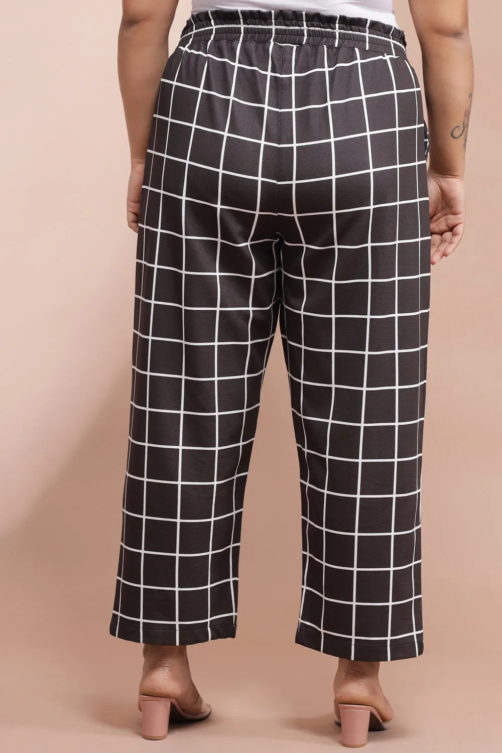 Black White Check Pants