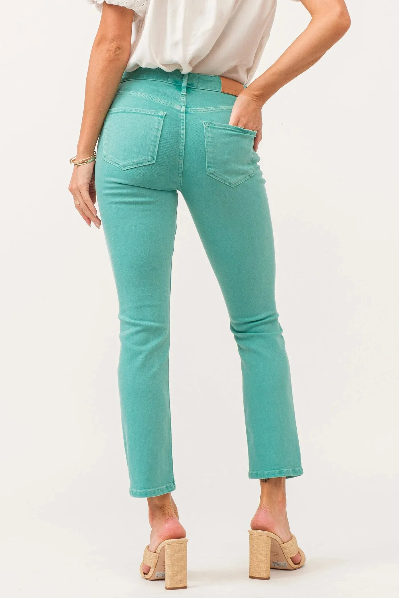 Blaire Mid Rise Slim Straight Jeans