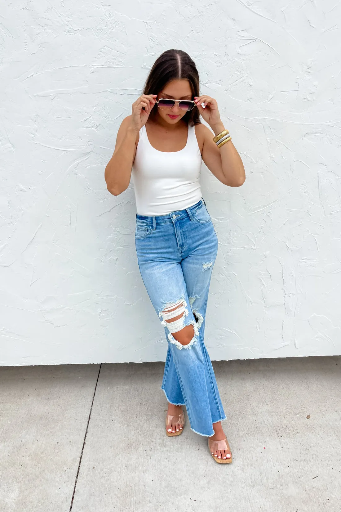 Blakeley Distressed Jeans {2 Wash Options}