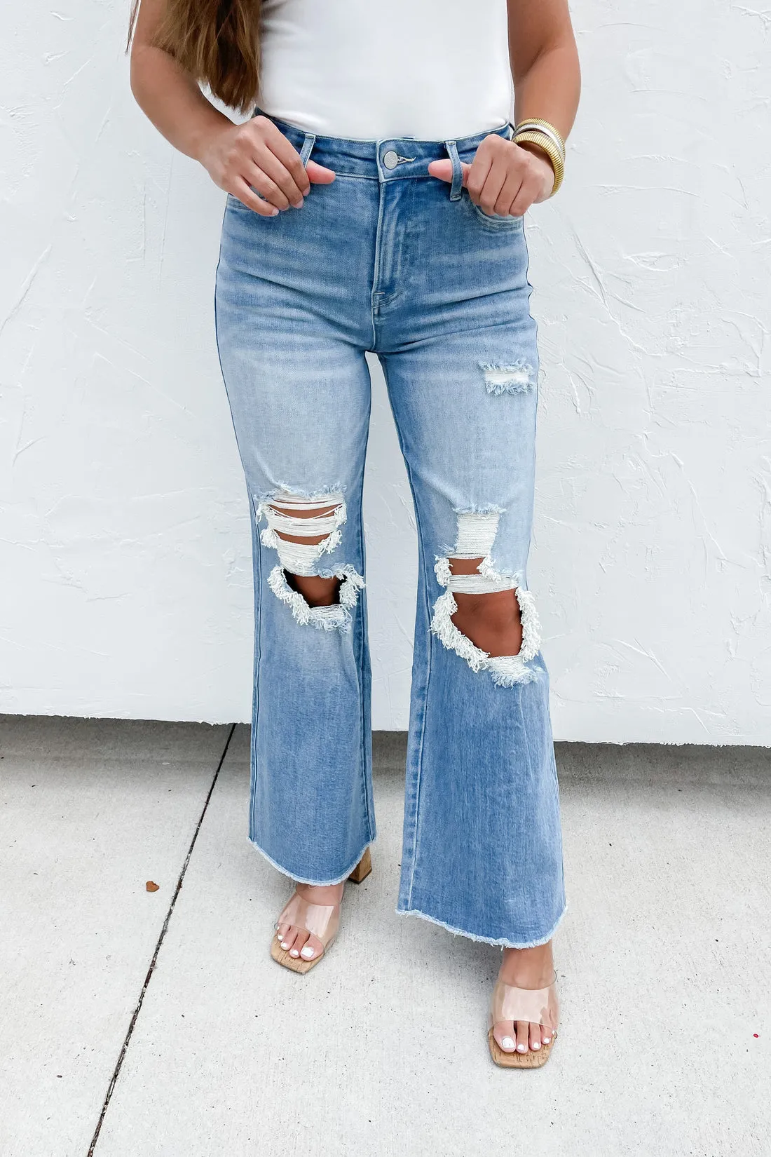 Blakeley Distressed Jeans {2 Wash Options}