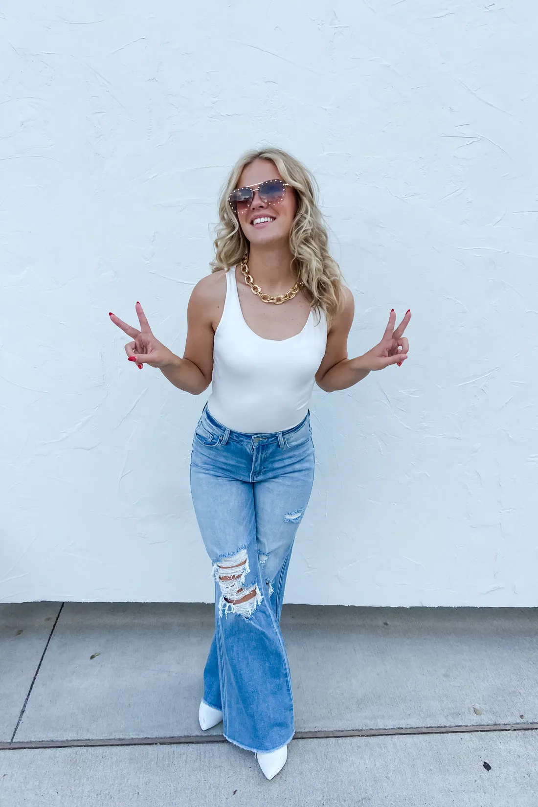 Blakeley Distressed Jeans {2 Wash Options}