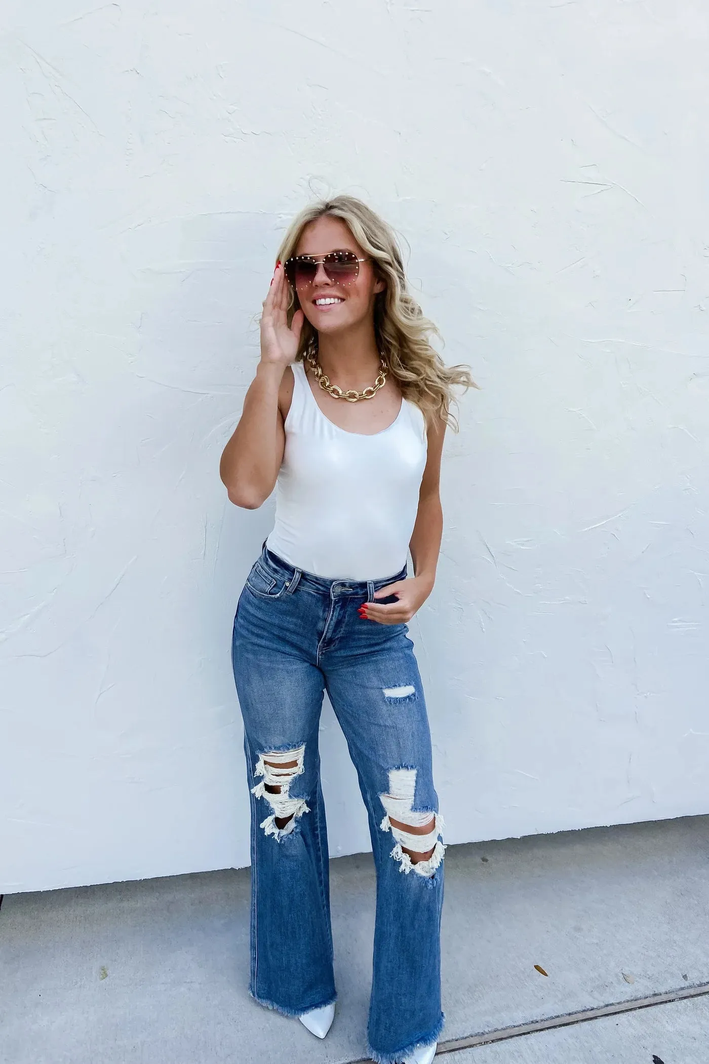 Blakeley Distressed Jeans {2 Wash Options}