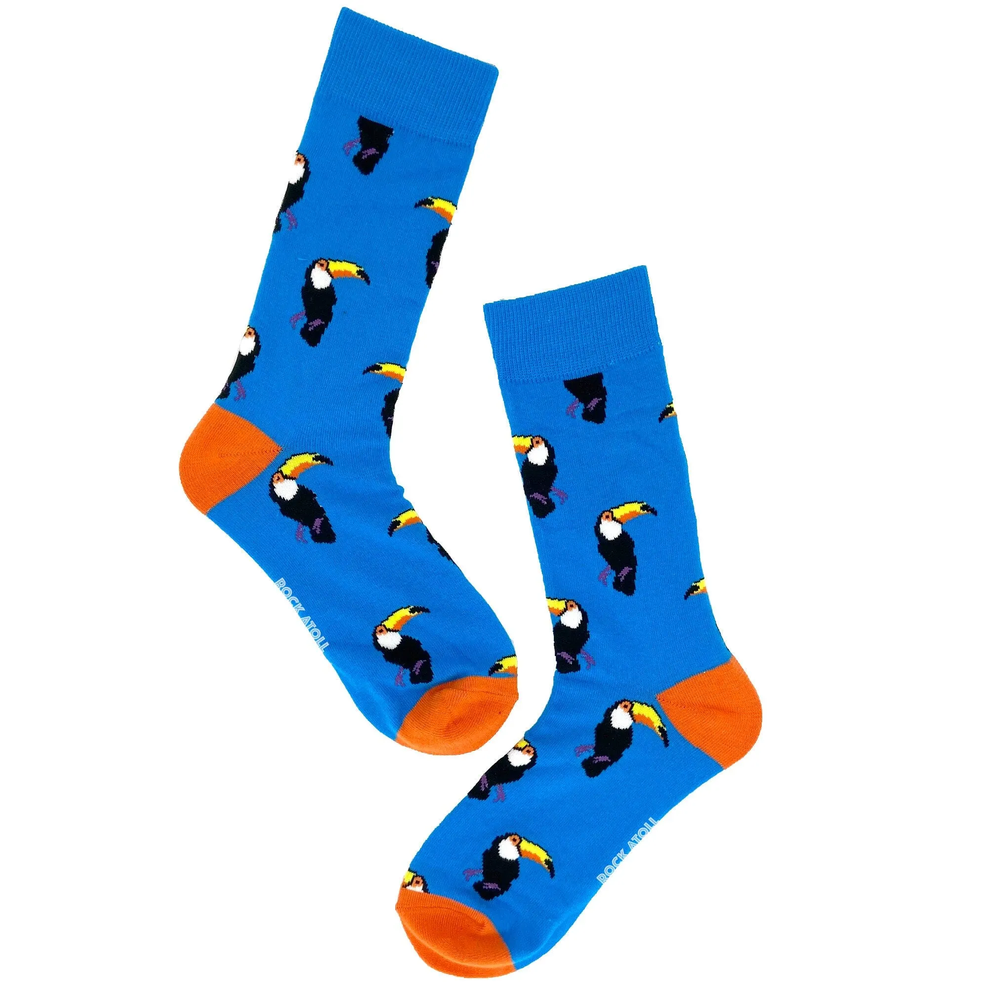 BRIGHT BLUE TOUCAN SOCKS