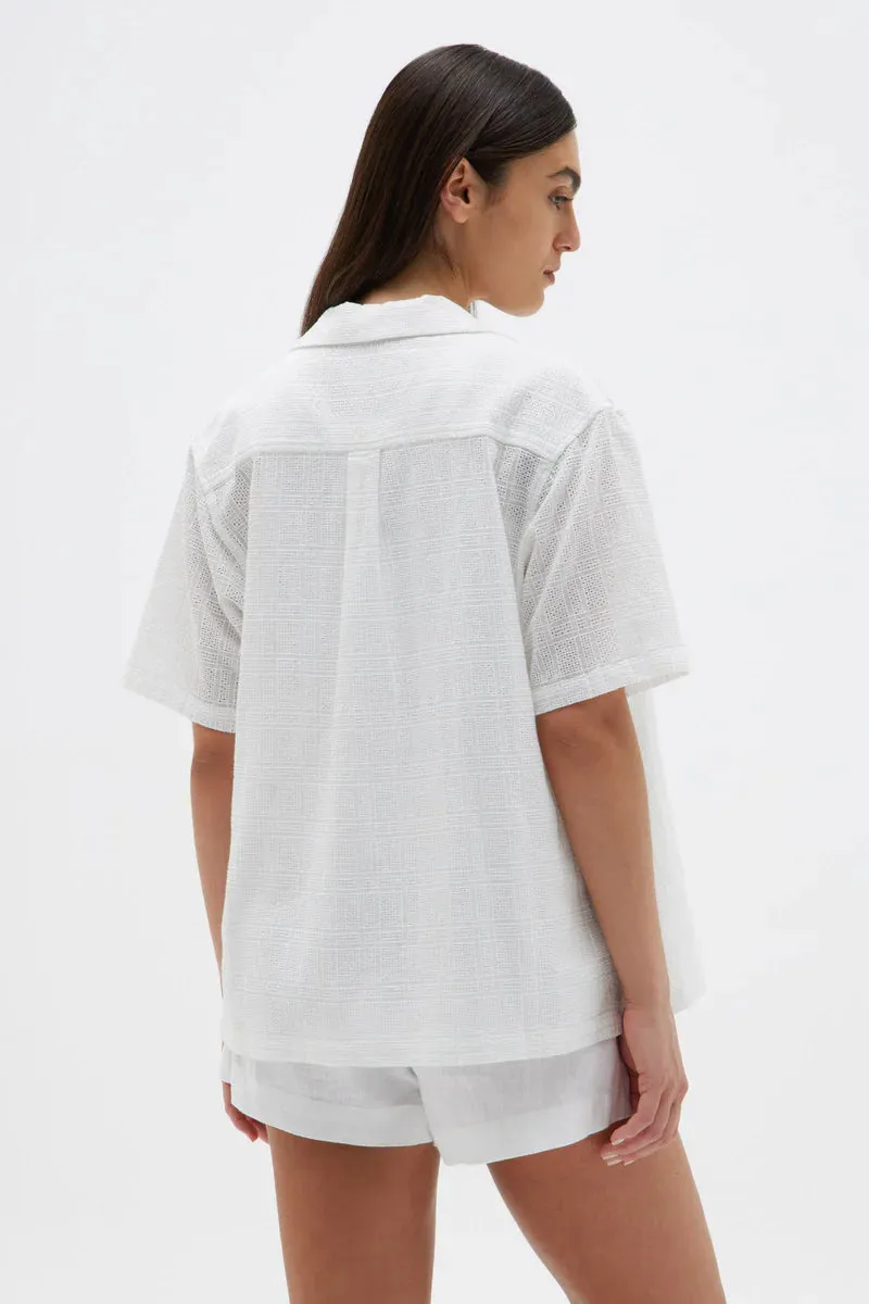 Broderie Anglaise Shirt White