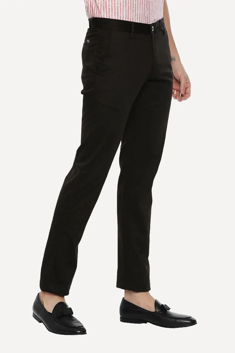 Bronx Chinos - Charcoal Black Trouser For Men | Ariser