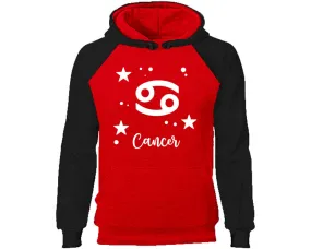 Cancer Zodiac Sign Pullover Raglan Hoodie