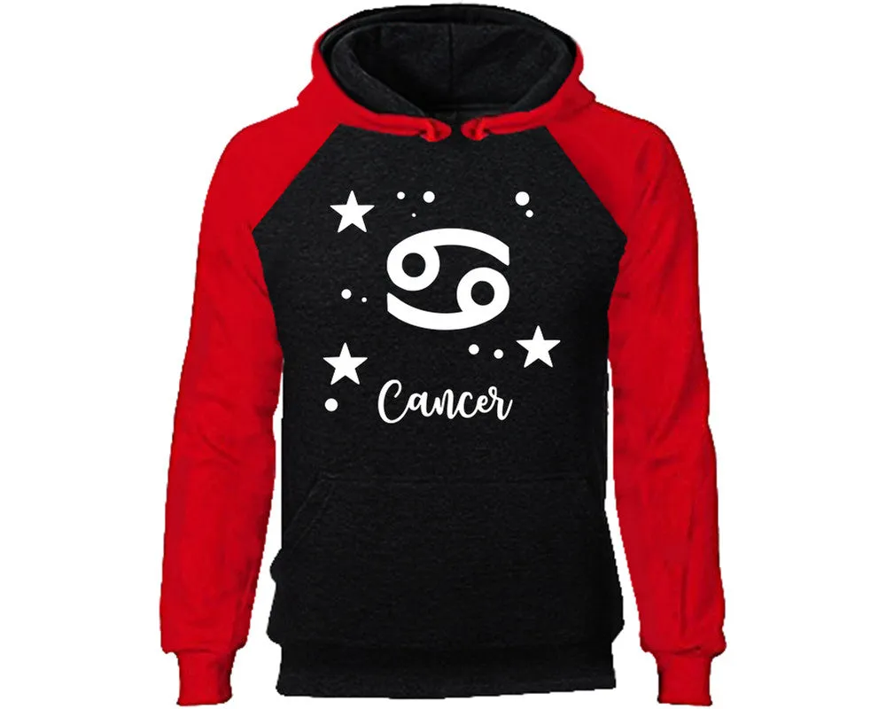 Cancer Zodiac Sign Pullover Raglan Hoodie