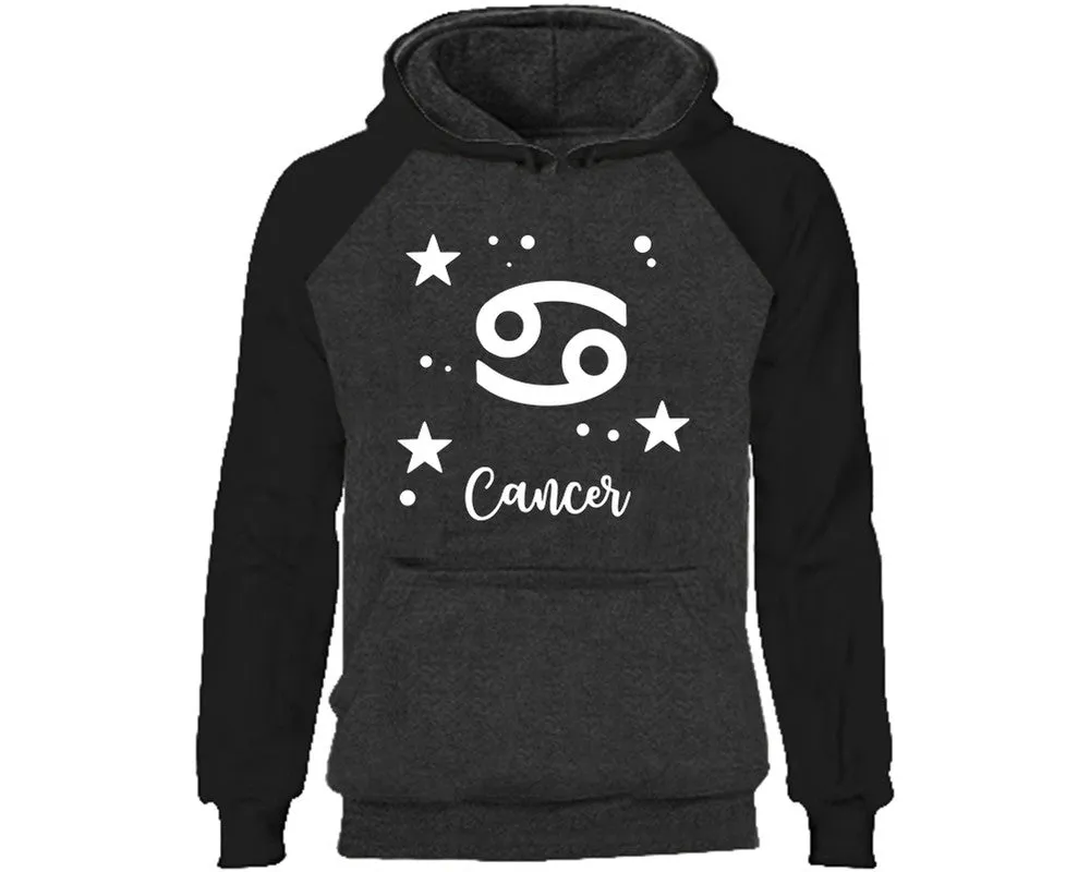 Cancer Zodiac Sign Pullover Raglan Hoodie