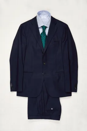 Caruso Navy Flannel Wool Suit