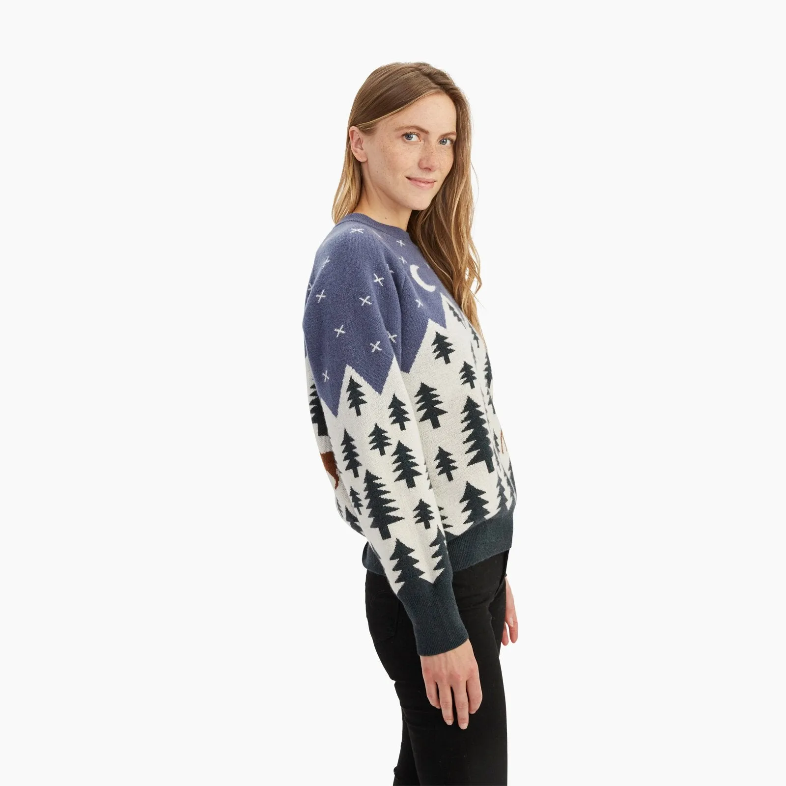 Cashmere Scenic Fair Isle Crewneck Sweater