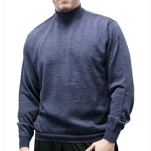 Cellinni Mens Big and Tall Solid Mock Turtleneck Sweater