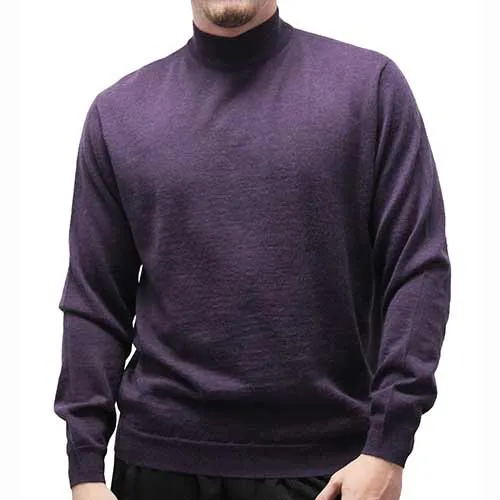 Cellinni Mens Big and Tall Solid Mock Turtleneck Sweater