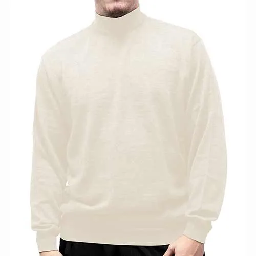 Cellinni Mens Big and Tall Solid Mock Turtleneck Sweater