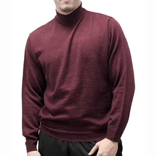 Cellinni Mens Big and Tall Solid Mock Turtleneck Sweater