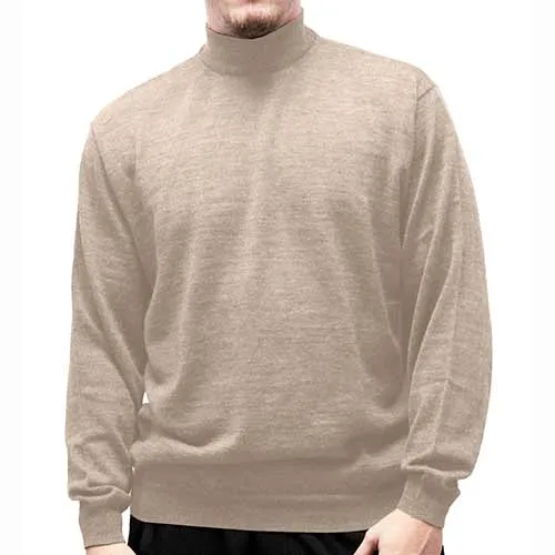 Cellinni Mens Big and Tall Solid Mock Turtleneck Sweater